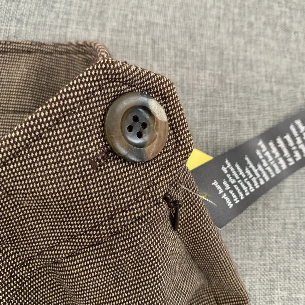 Brand New Windridge Cheryl Nash Tweed Dress Pants Brown Tan Size‎ 6